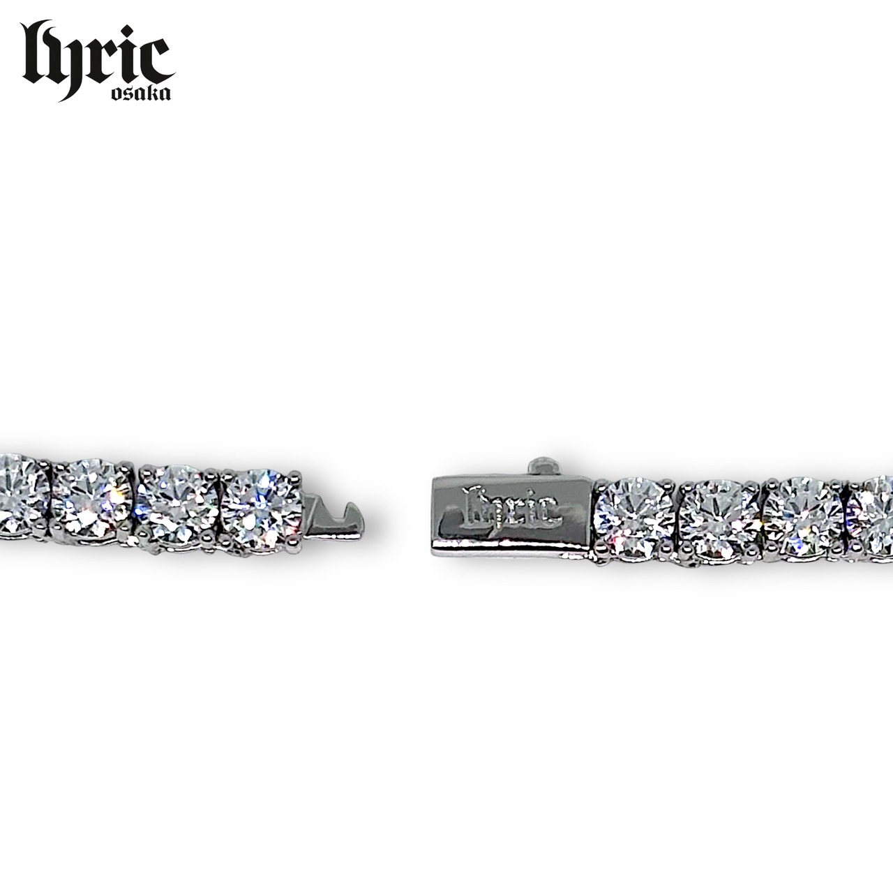 5mm 45cm luxury tennis necklace silver