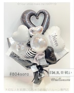 ハートバルーンの花束