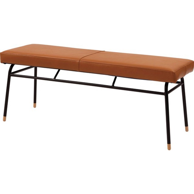 ベンチ 天然木 ミンディ ラッカー塗装 スチール 粉体塗装