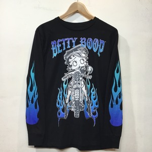 Betty Boop ベティブープ ロンT ロングスリーブTシャツ キャラTシャツ キャラクターTシャツ ベティちゃん 古着 gr-139