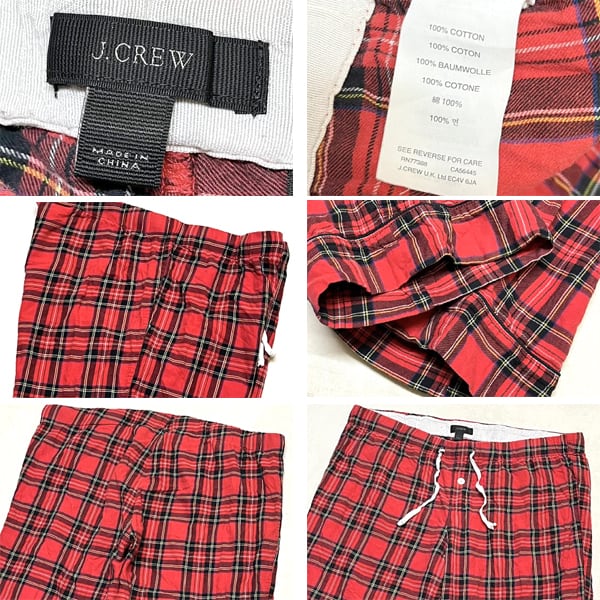 1点物◇ジェイクルーJ.CREW赤パジャマパンツ古着メンズMLレディースOK