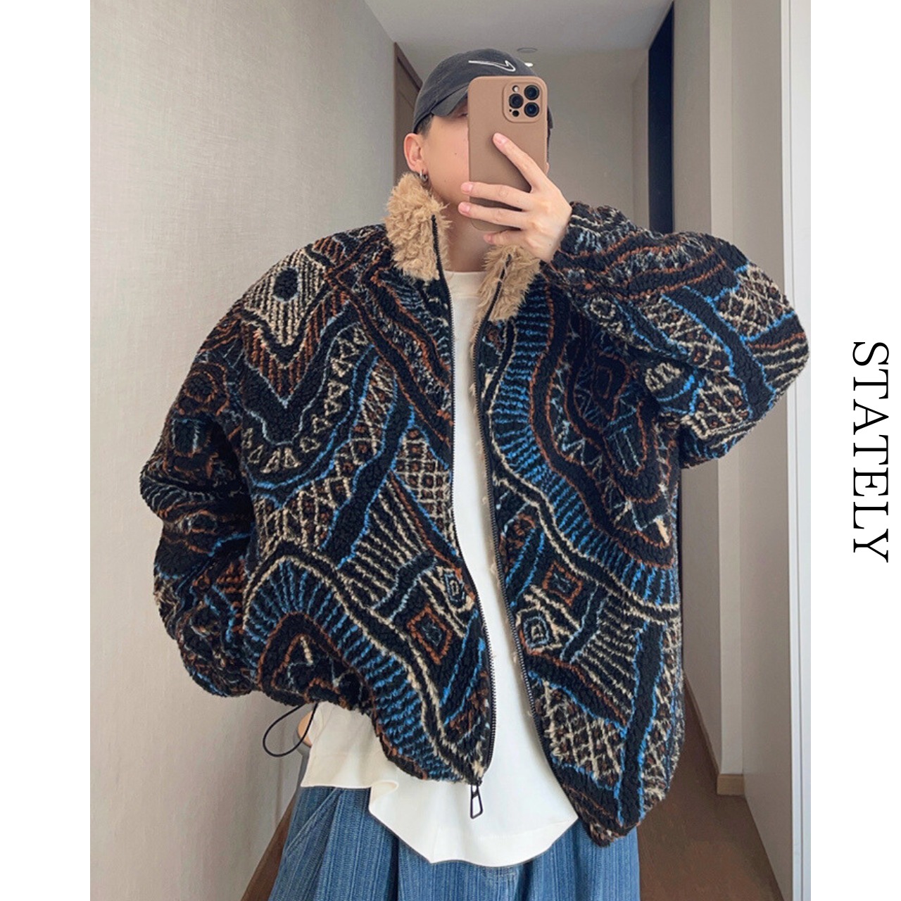 Patterned Boa Jacket_O82・画像6