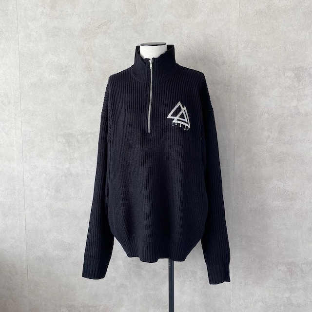 Zip up Knit pullover【ouija board】