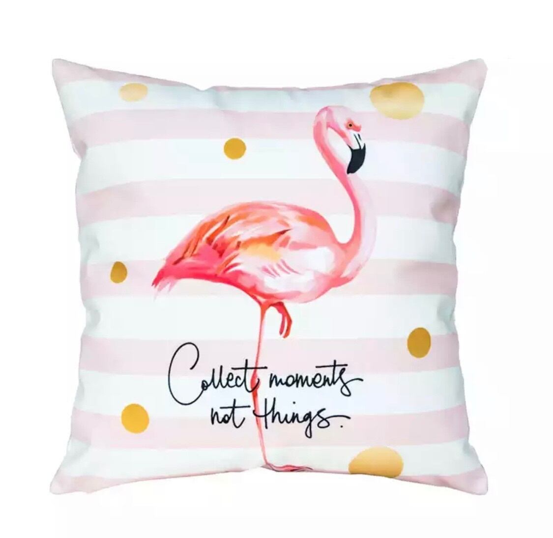 ボーダー ピンク フラミンゴ Flamingo クッションカバー インテリア 枕 まくらカバー ピローケース Romaryhome