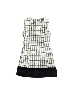 【original】tweed fur onepiece(white)