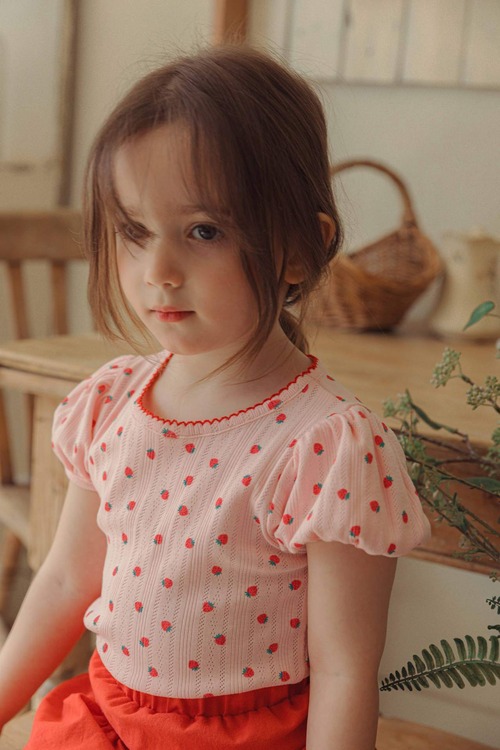 coco ribbon［取寄］strawberry eyelet tee 26summer