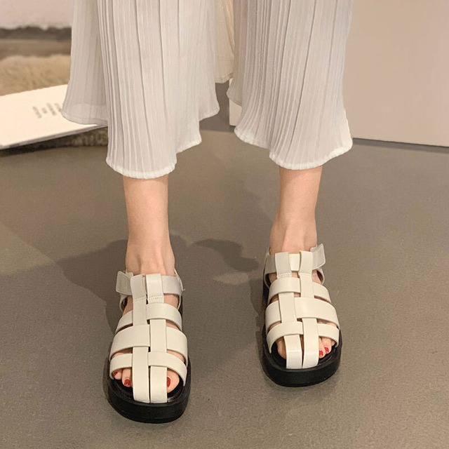 サンダルサマースタンダード 靴 シューズ レトロ 夏物 フェイクシューズ5790590611