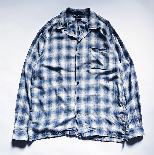 POLO RALPH LAUREN CALDWELL RAYON OMBRE CHECKED L/S SHIRT