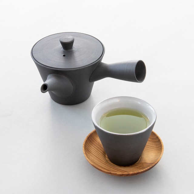 【送料無料】Sencha 急須150 黒練　共茶漉し