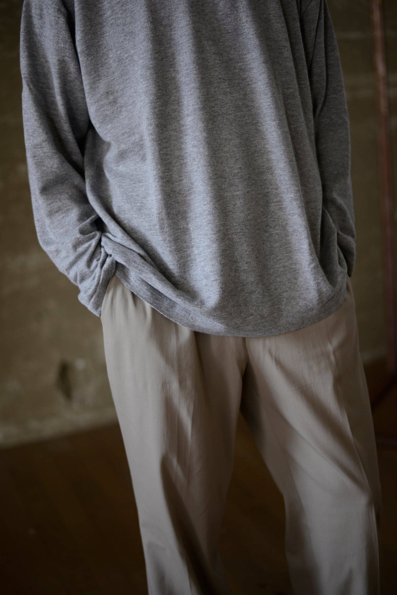 トップス Ex.Alashan cashmere Knit - mid turtle Ex Alashan cashmere “long sleeve Tee” mid turtle Knit (Gray) | nariwai