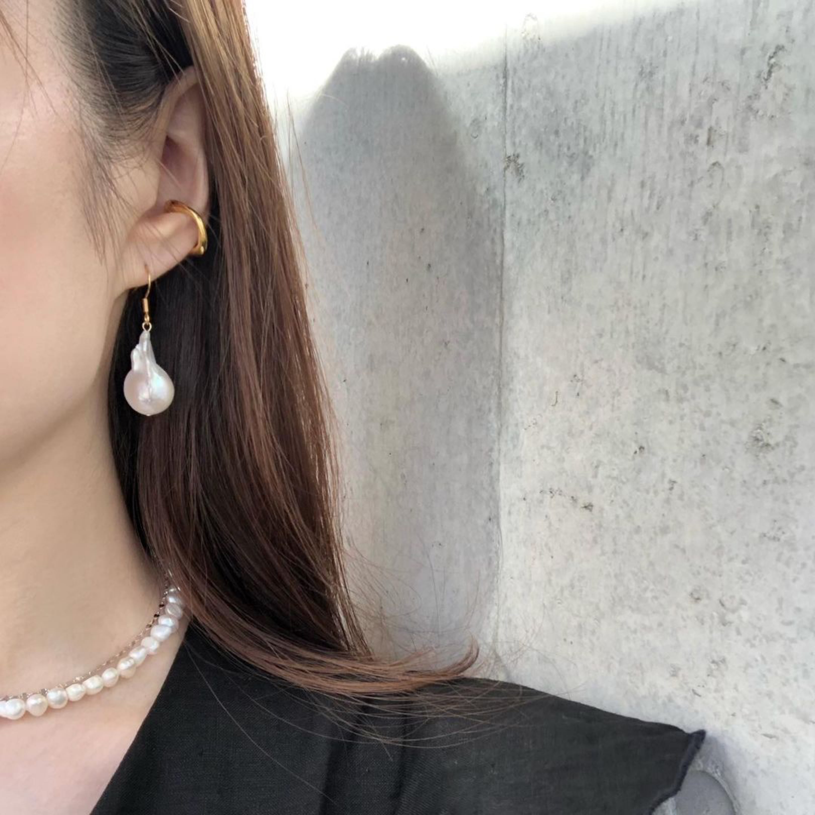 〔S925/K14GF〕淡水バロックパール big baroque pearl pierce/earring |  CLARTÉBYR(クラルテバイアール) official online store