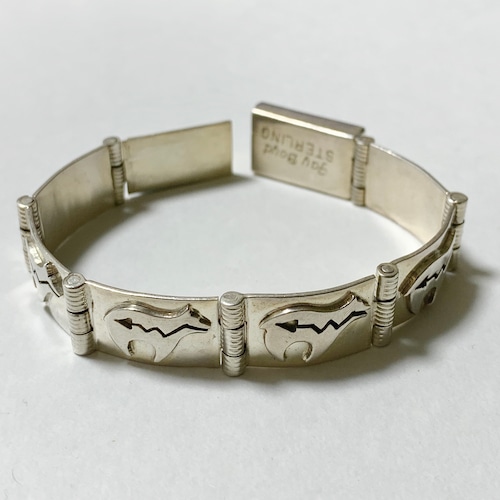 Vintage Navajo Sterling Link Bracelet Made By Jay Boyd