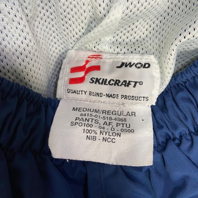US AIR FORCE IPFU ナイロントレーニングパンツ 紺 M 軍物