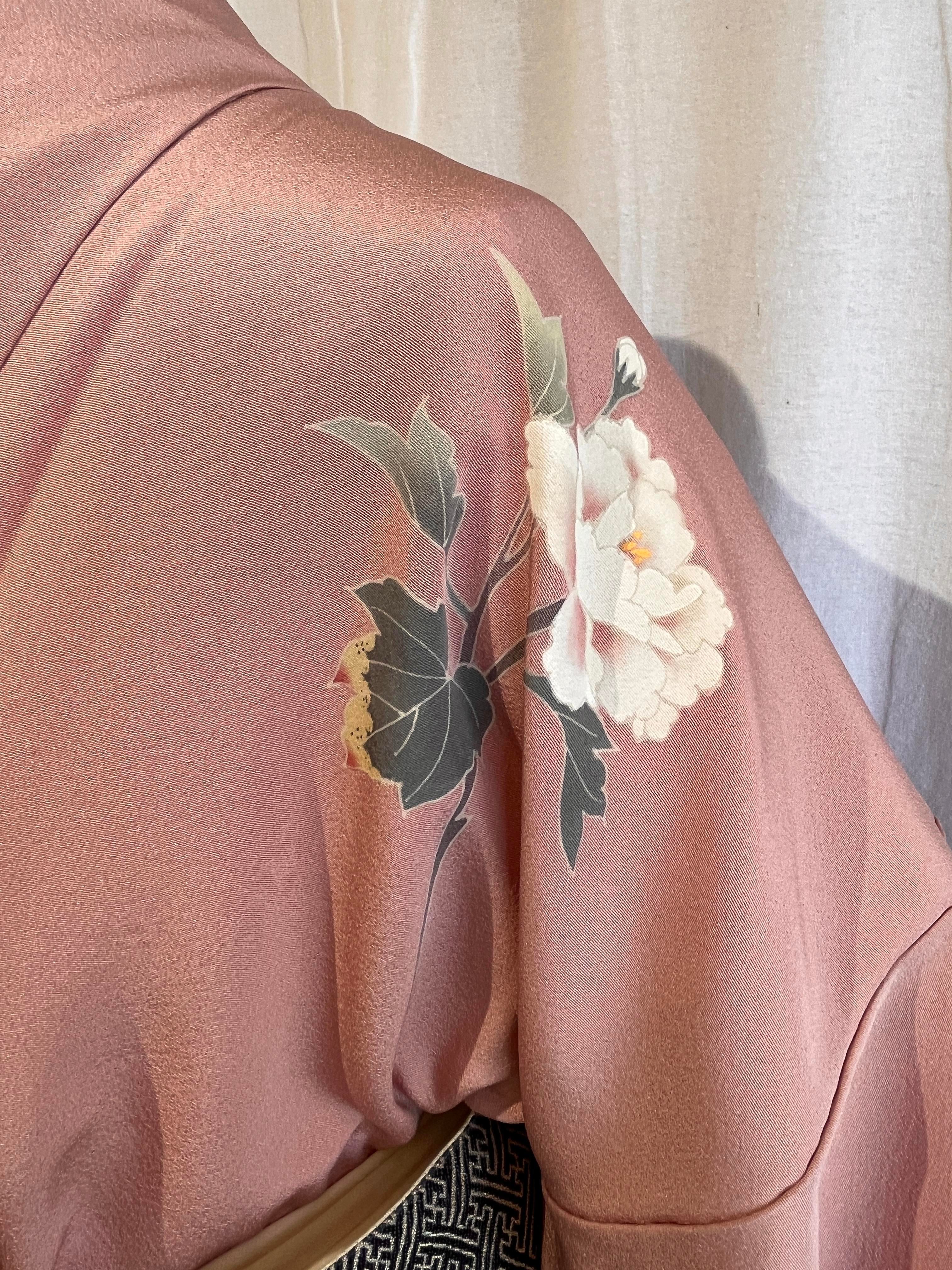 2286 高身長 加賀友禅 訪問着 一つ紋 袷単品 Houmongi (lined kimono