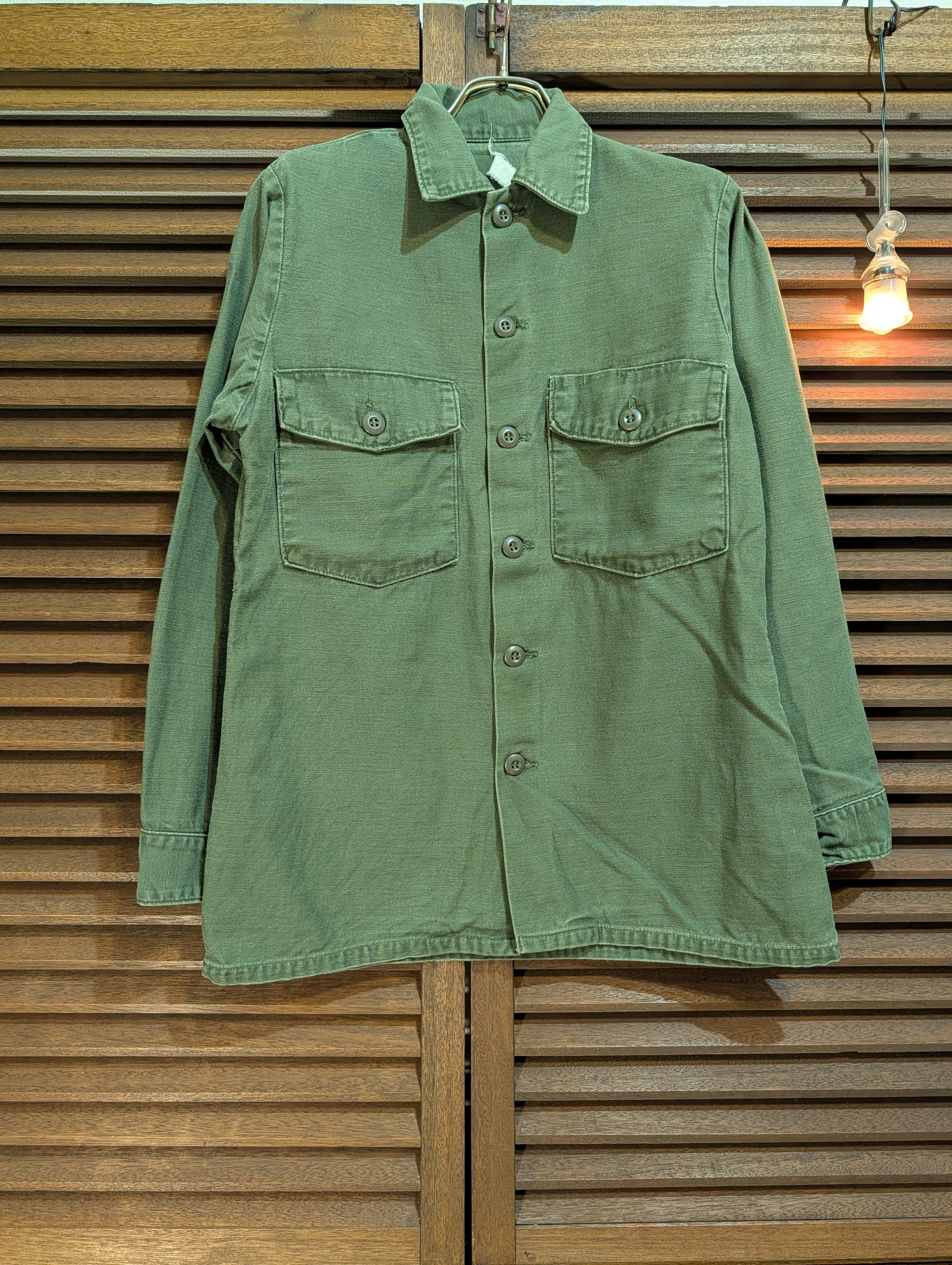 70s 1975 USA Military OG-107 Utility Shirt