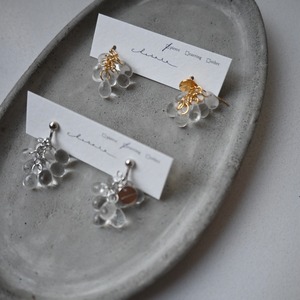 Czech drop pierce / earring(157