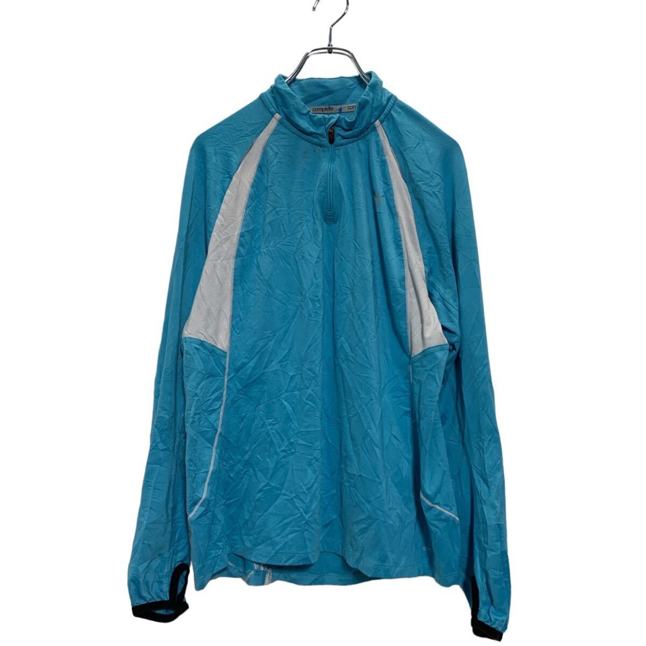 PUMA ハーフジップ トラックジャケット XL レディース ライトブルー 