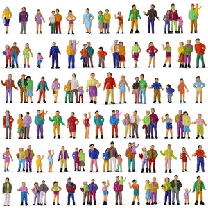 【努力特価】情景コレクション 人間 人形 人物 人間フィギュア塗装人 1:87~100 100本入り 箱庭 装飾 鉄道模型 建物模型 ジオラマ 教育 DIY
