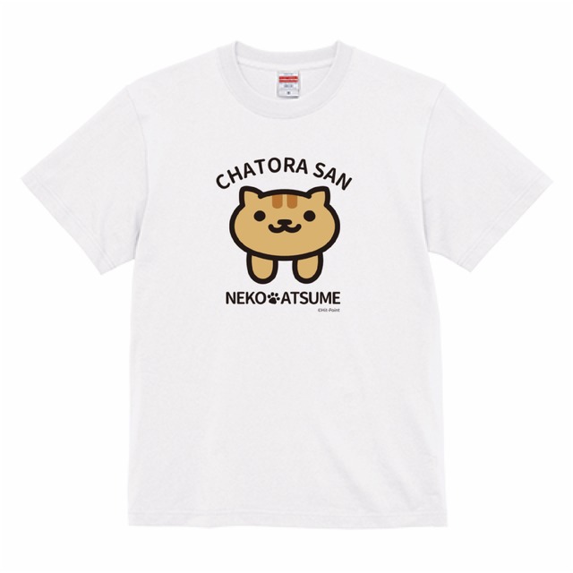 【受注生産品】ねこあつめ　とびみけさん　推しねこTシャツ　大きいサイズ　背中プリント+胸元ロゴ（ブラック）