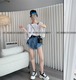 短い トップス 半袖 Tシャツ ドルマンスリーブ スリム デザインセンス