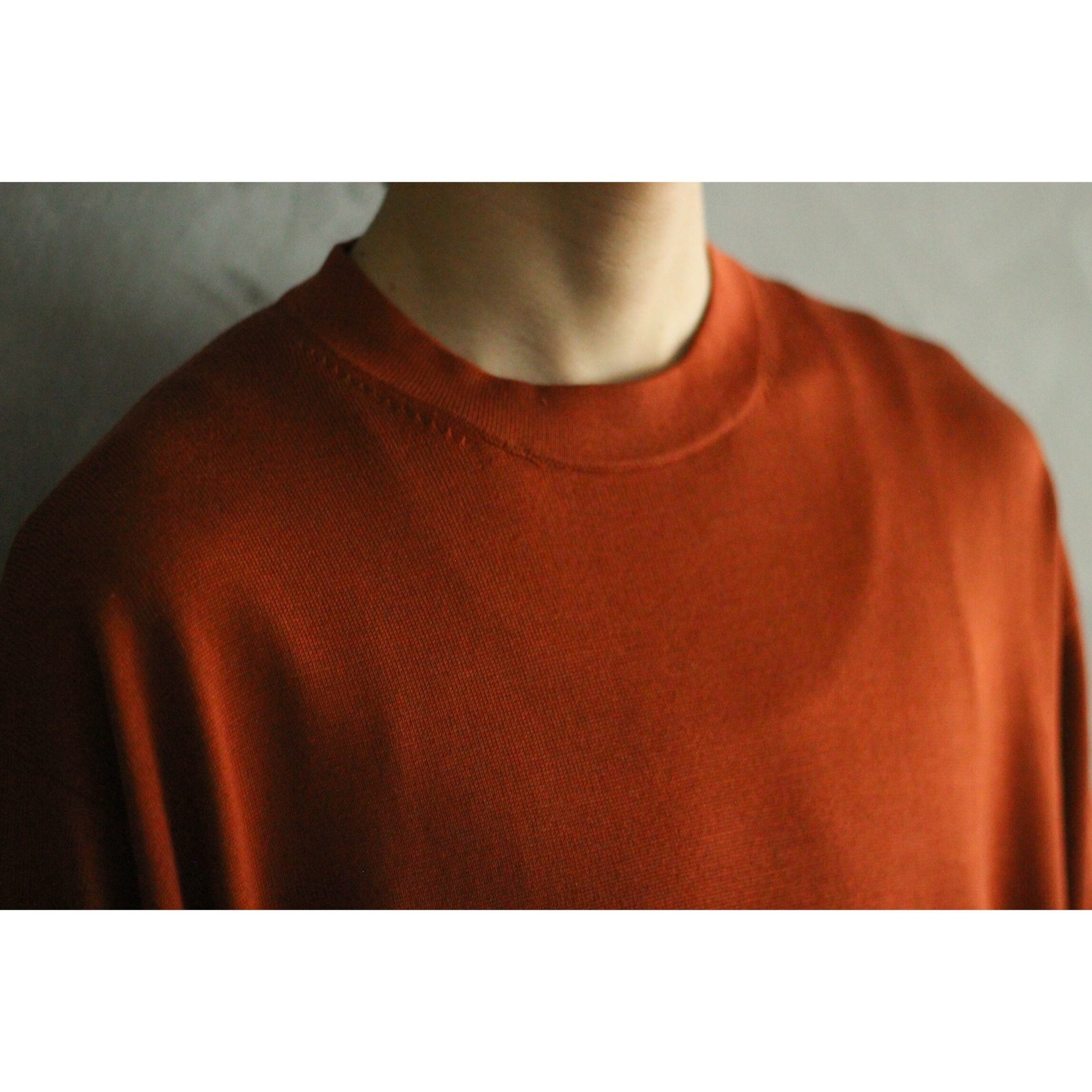 S/S シルク バーミリオンオレンジ サマーニットTシャツ 【0560】 | cv