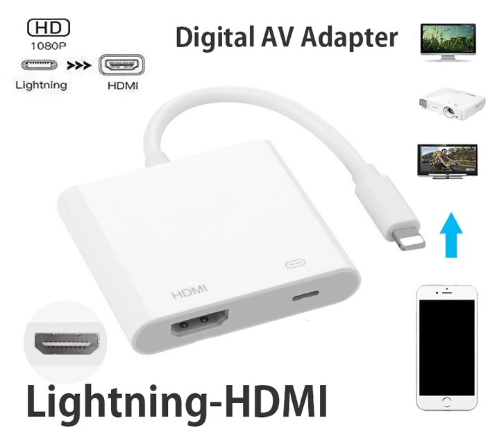 変換ケーブル Lightning HDMI ケーブル iPhone iPad HDMI 変換 Lightning - Digital AVアダプタ  高解像度 | Kinshuu