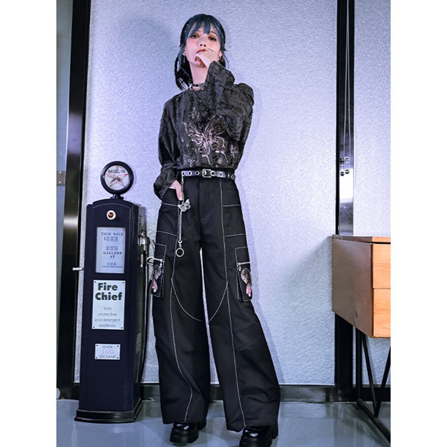 中華ゴシック アップリケパンツ サブカル×ストリート向け｜WithU