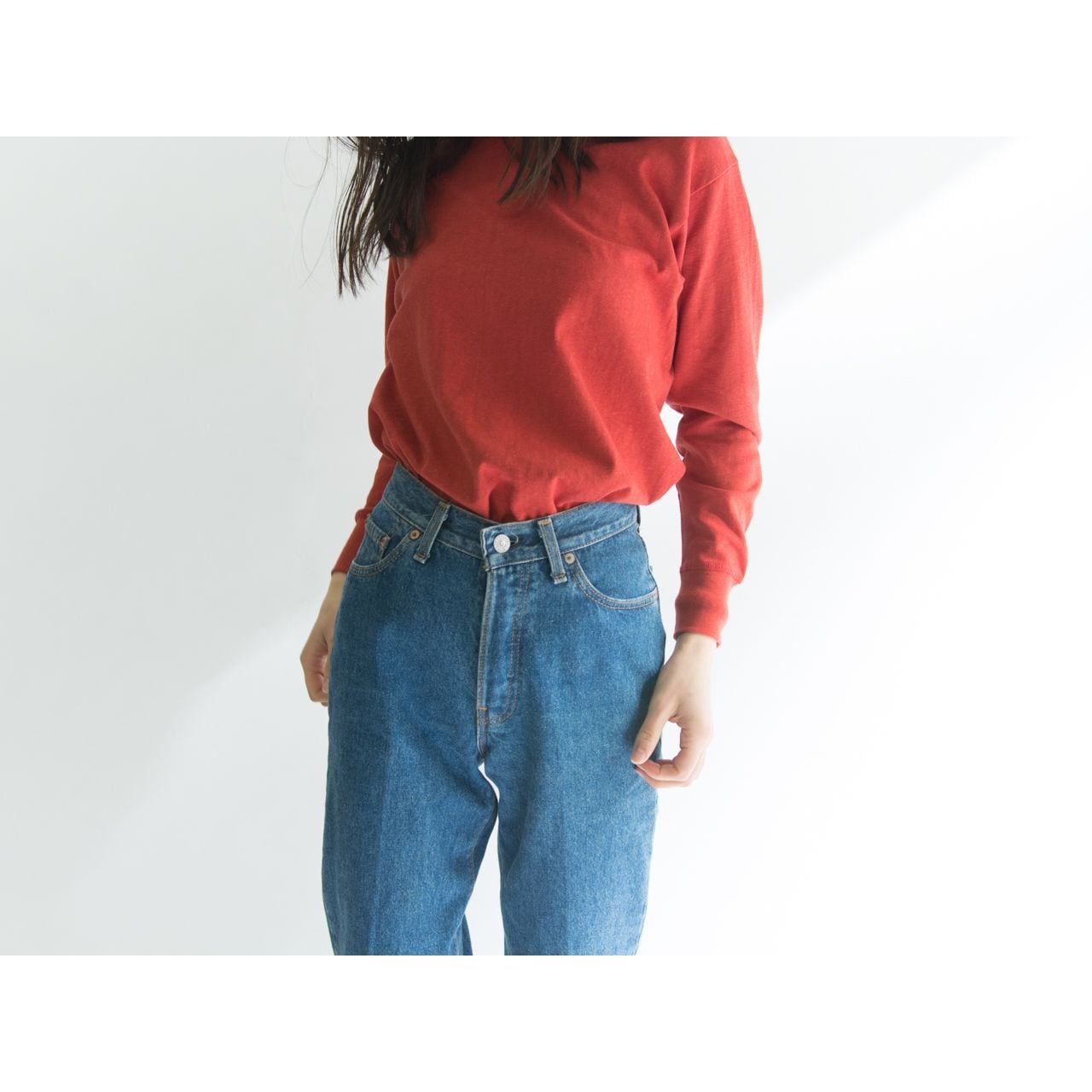 【LEVI'S 501 IRREGULAR】Made in U.S.A. 90's high waist tapered denim（リーバイス イレギュラー品 アメリカ製テーパードデニムパンツ  ジーンズ）3e