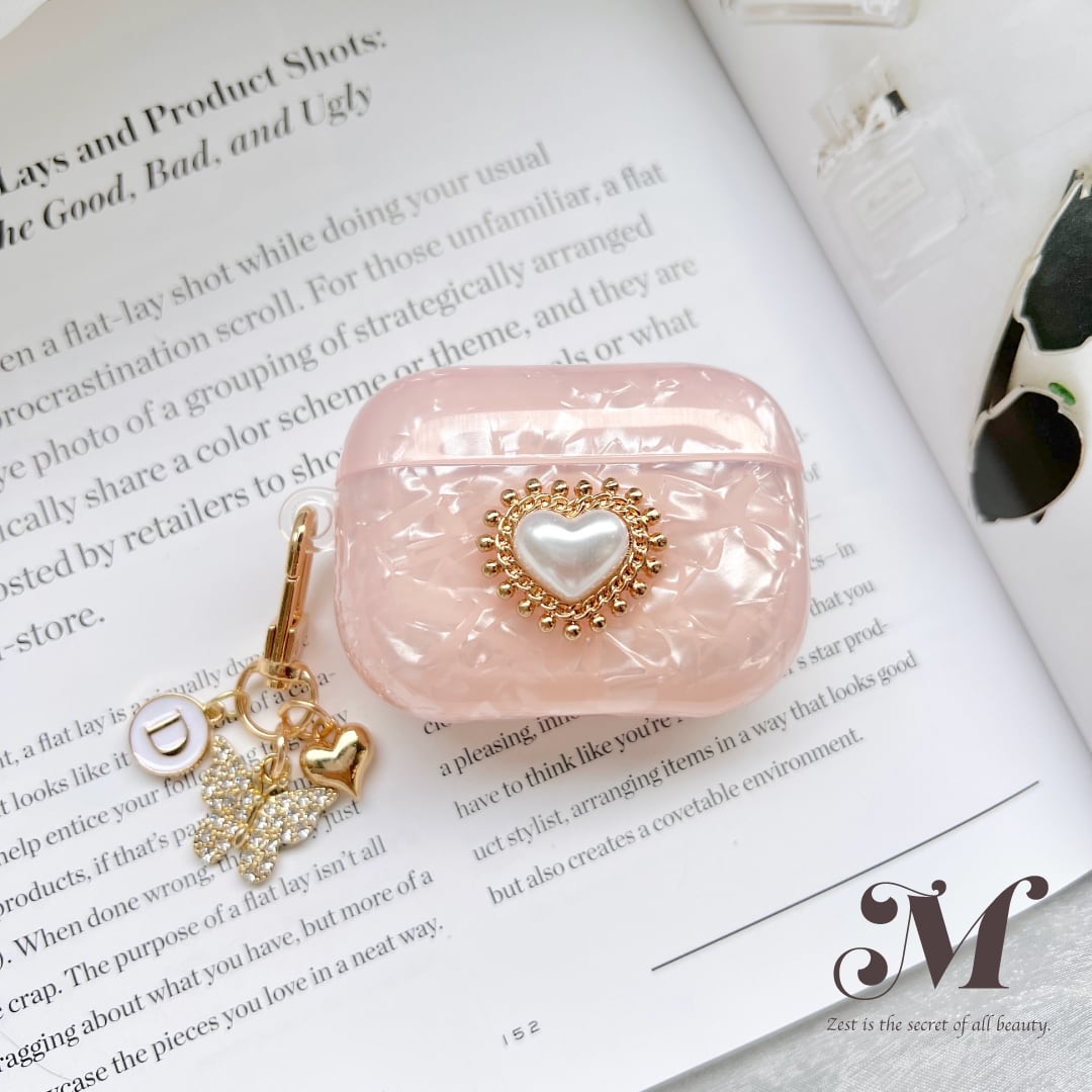 カスタムアルファベット> Matey original♡ クリスタルハートピンク