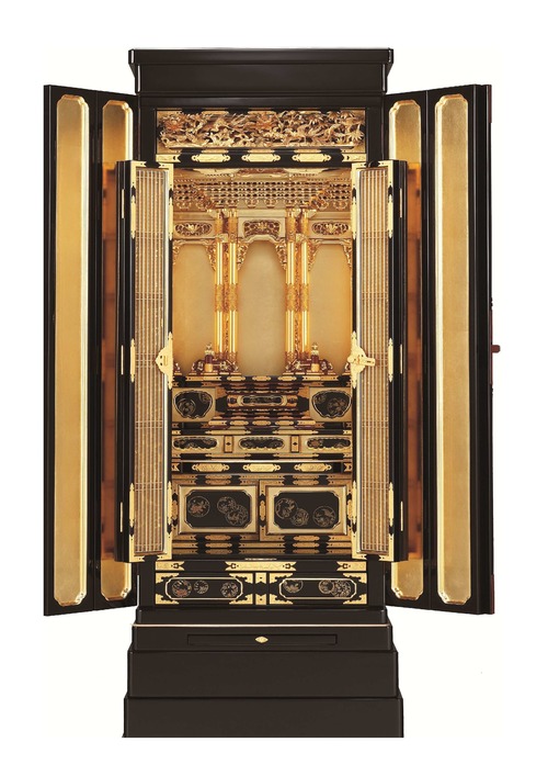 京型づくりの金仏壇 胴長20号（高さ170cm）お西向け｜KB-G-028