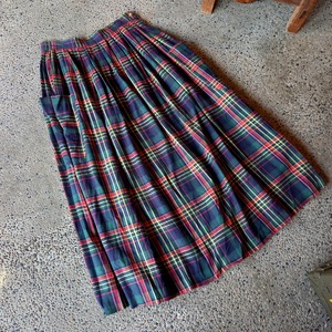 チェックロングスカート used [203006]