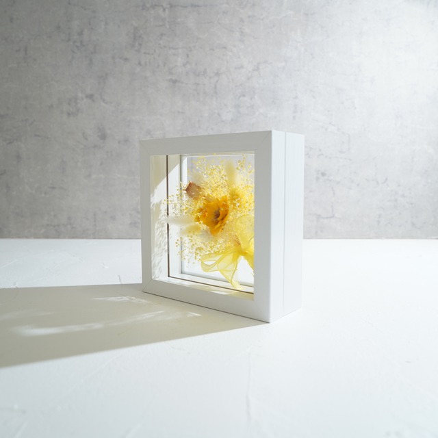 【イエロー】フレームフラワー Mサイズ 花束タイプ FM-45≪限定１点≫