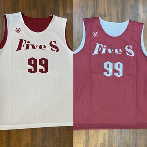 【デザインサンプル】FIVE S (U15・女子)  昇華リバーシブルシャツ