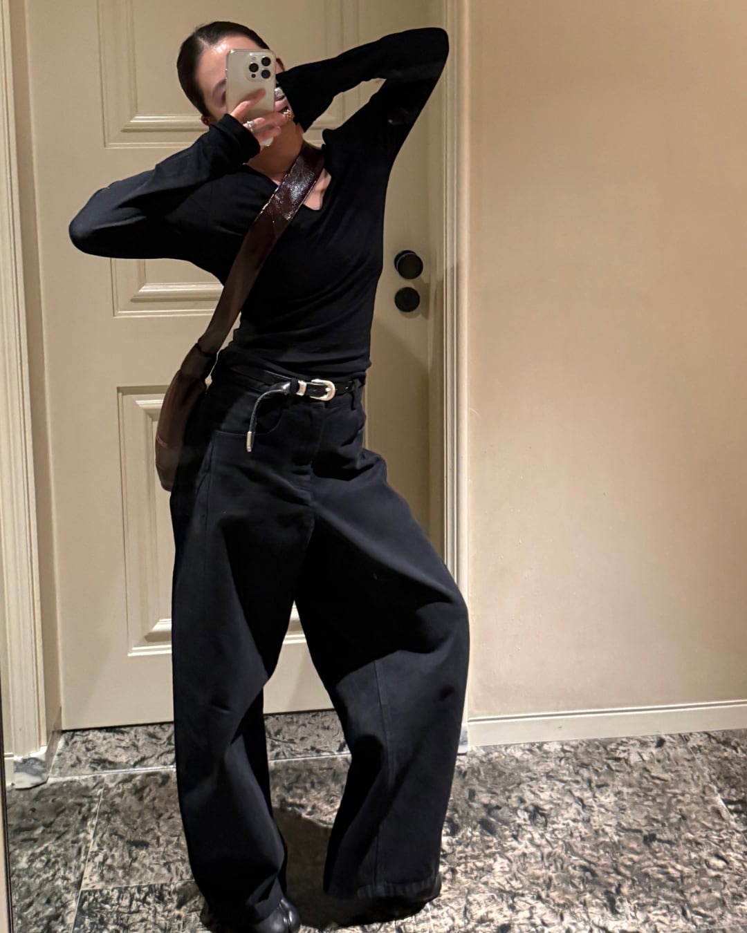 ワイドストレートコットンパンツ A25292