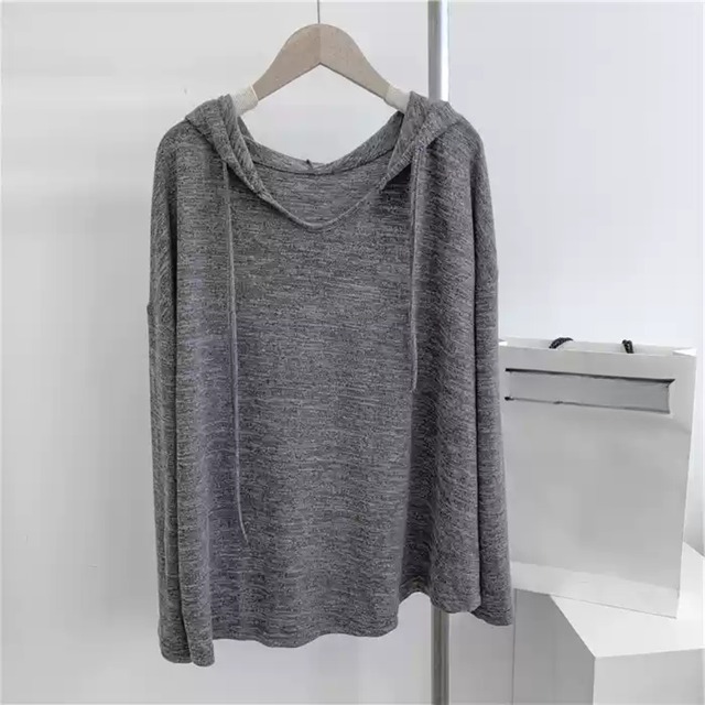 【ルーズVネックニットスウェットシャツ】P01873