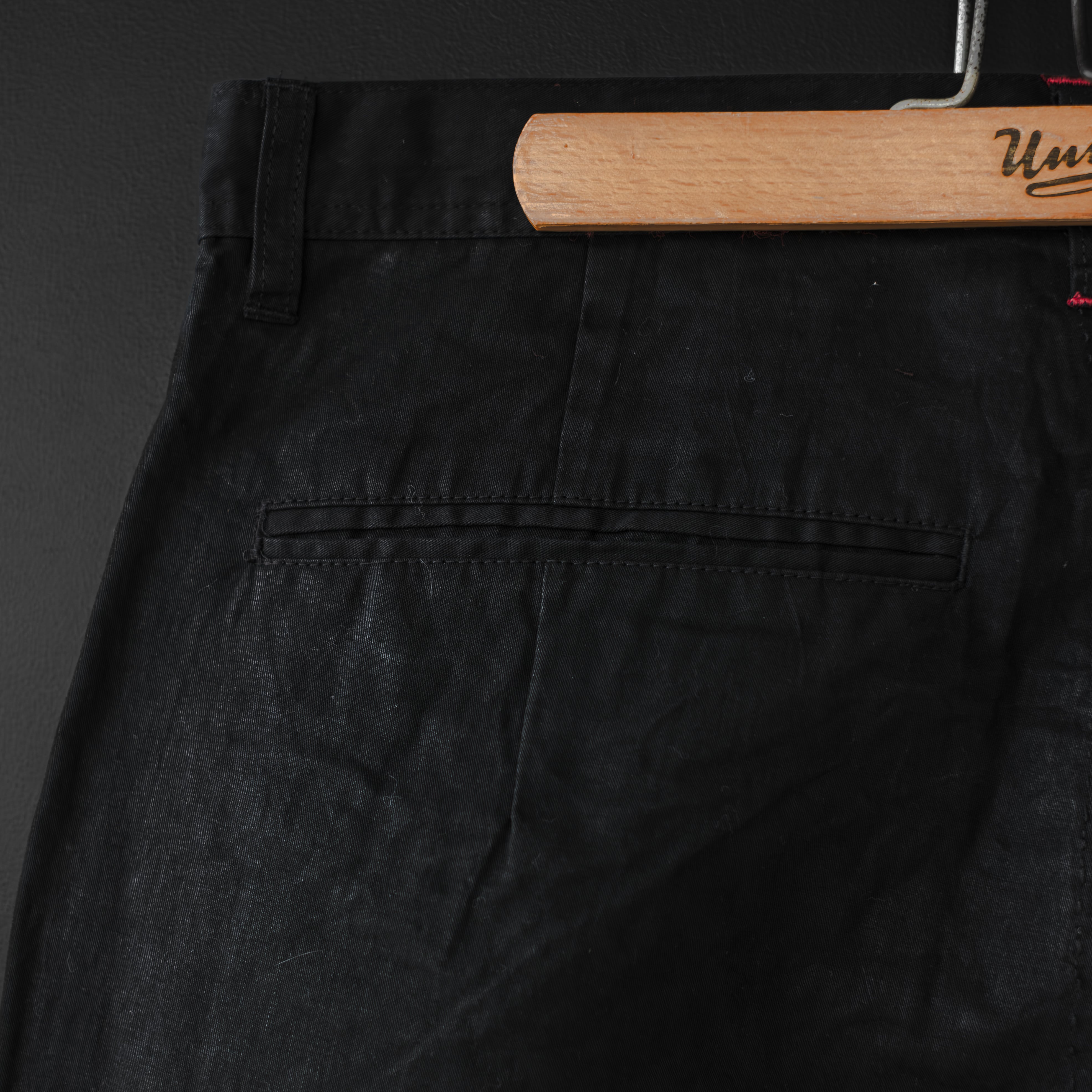 unre:count】 AMF stitch paraffin cotton pants (black) | dros dro