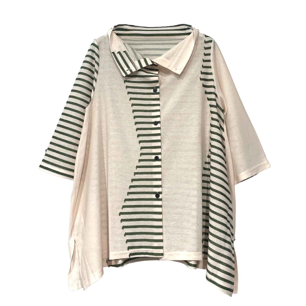 【最新作】ボーダーバックカットカーディガン【262-2247】Bordered Cutout cardigan