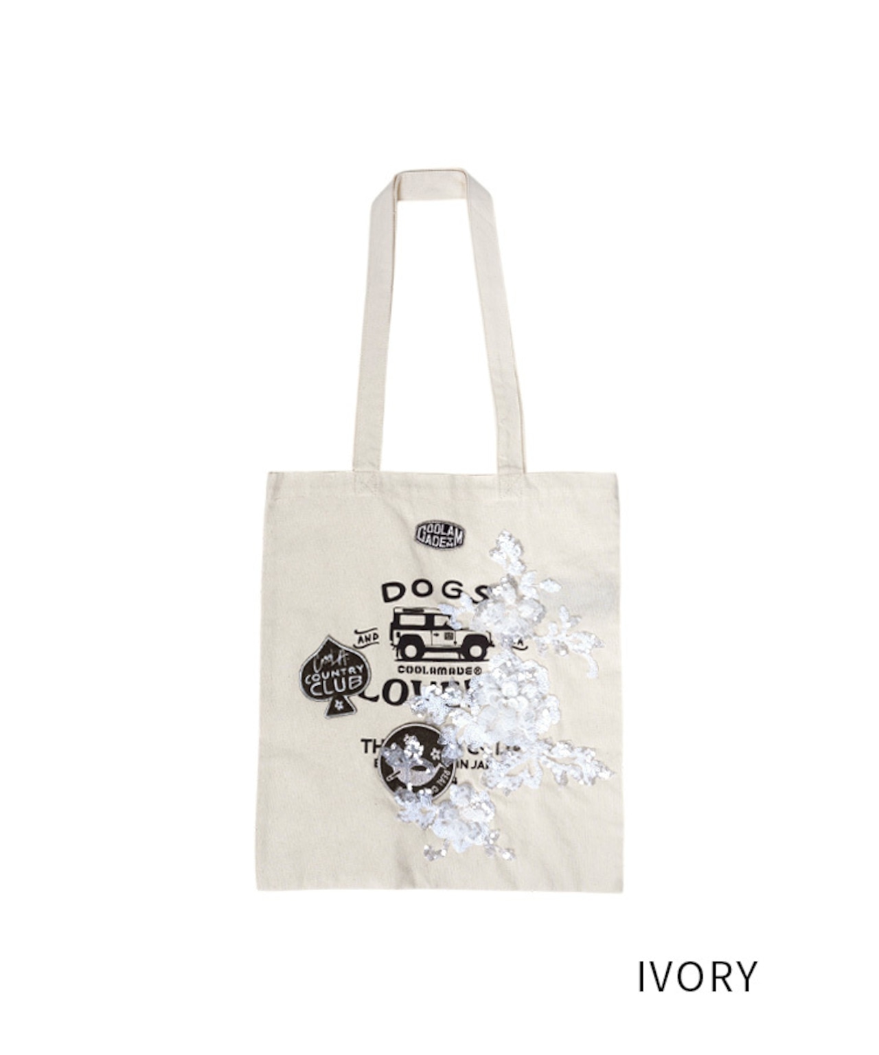【直営限定ITEM】TYPE-A COOLA レース×パッチトートバッグ (IVORY) CQ-49512H