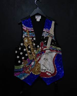【WEAPON VINTAGE】Special Spangle Music Design Vintage Vest