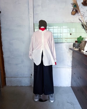 【ARMEN WOMEN】UTILITY REGULAR COLLAR SHIRT