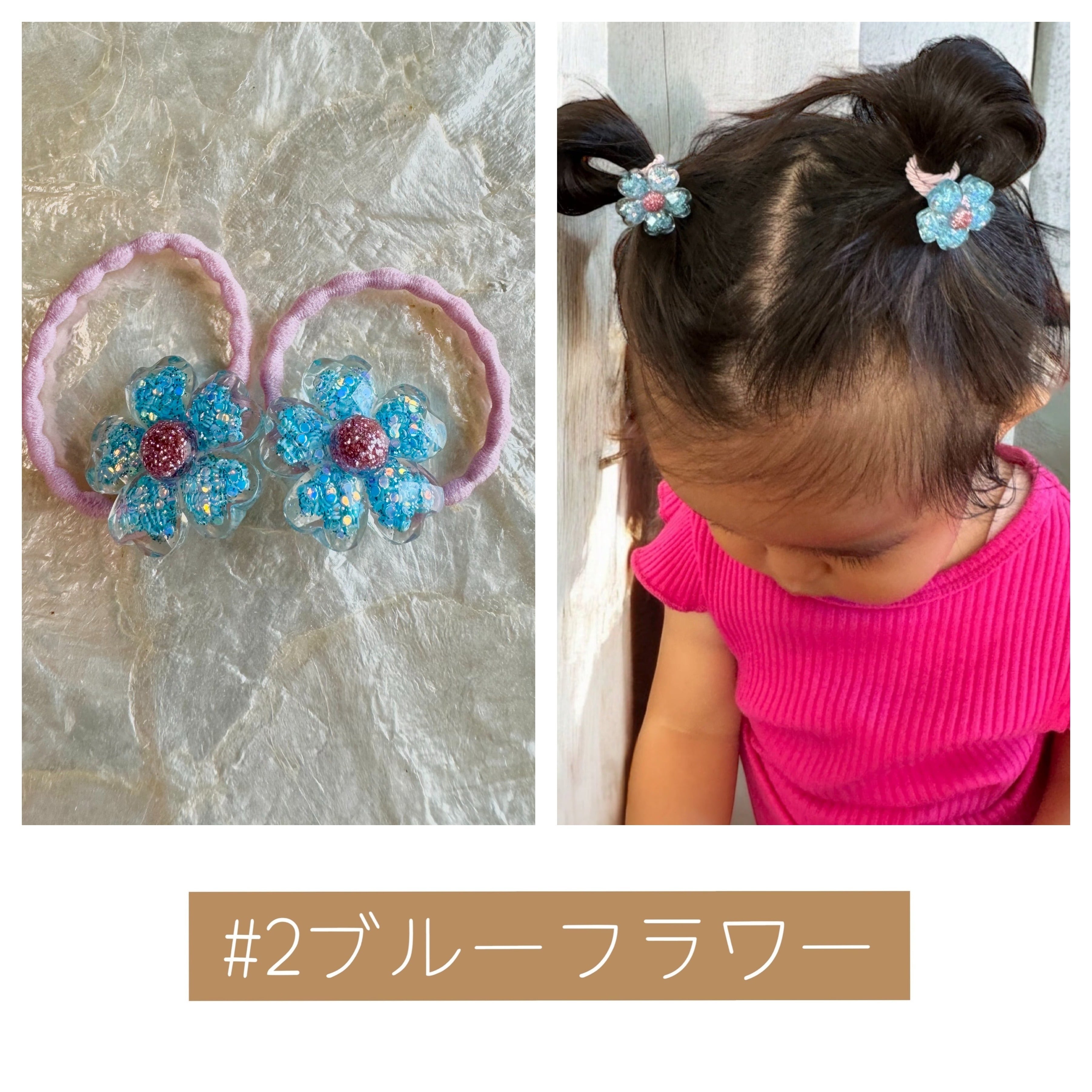2本Set【KEIKI】Manoalino kids Hawaiian hair accessory(キッズ