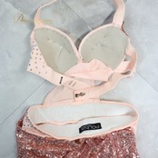 ベリーダンス オリエンタル 衣装 ワンピース ドレス ピンク系 ポリーナ POLINA ラインストーン 一体型 伸縮 ストレッチ かわいい 淡い 華やか キラキラ ダンス衣装 イベント ステージ おしゃれ ステージ映え