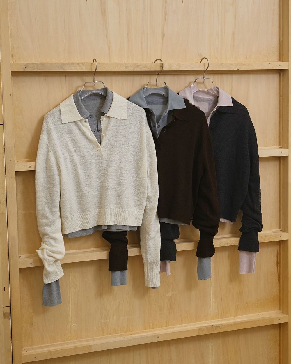 TODAYFUL／Layered Polo Knit | polne
