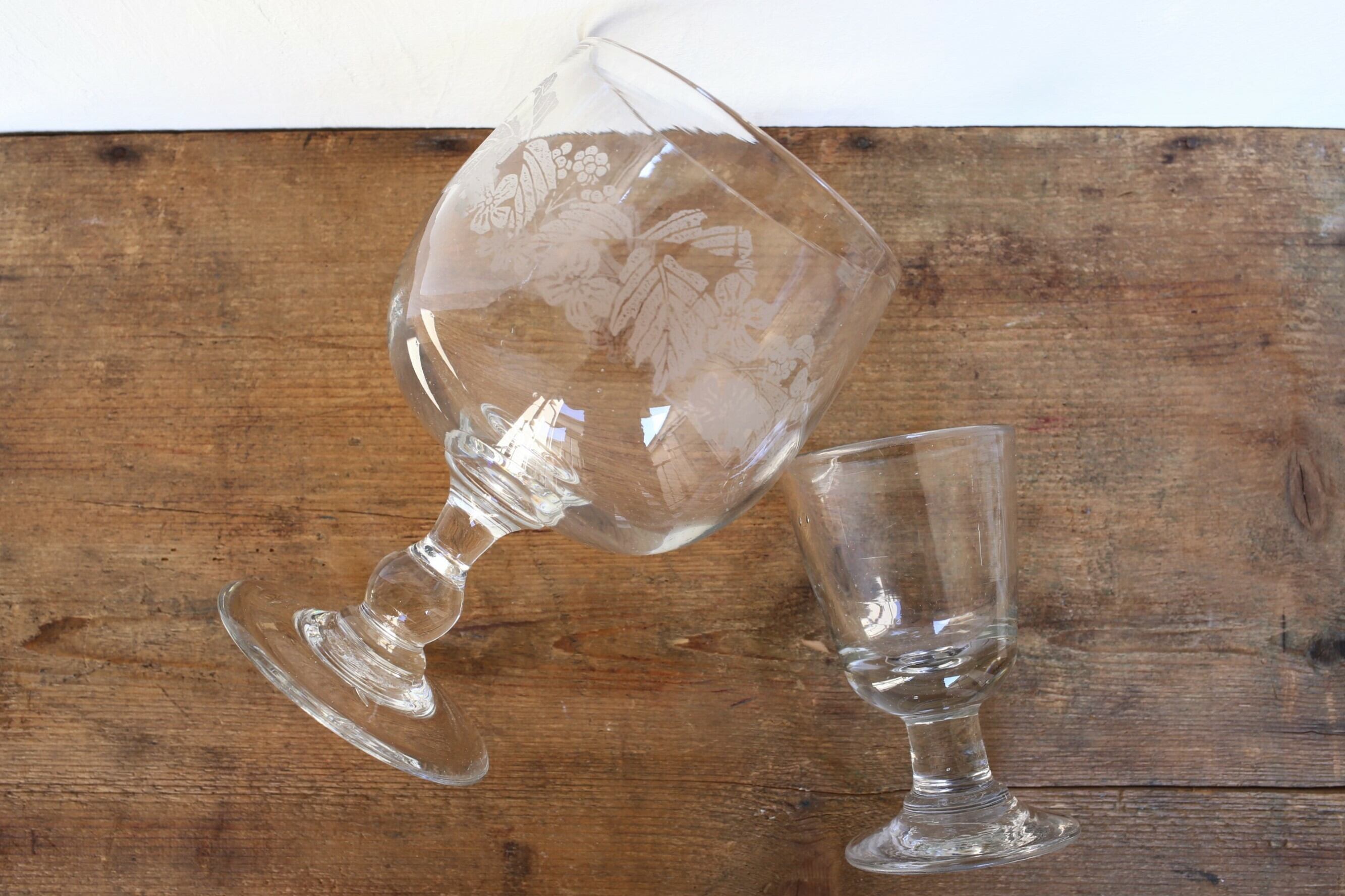 フランス アンティーク ヴィンテージ 大きなワイングラス