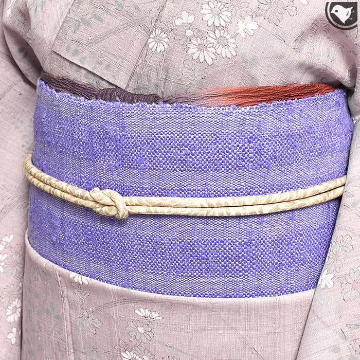 名古屋帯]生皮苧紬 手織り 西陣織 泰生織物 謹製 八寸帯 正絹 日本製