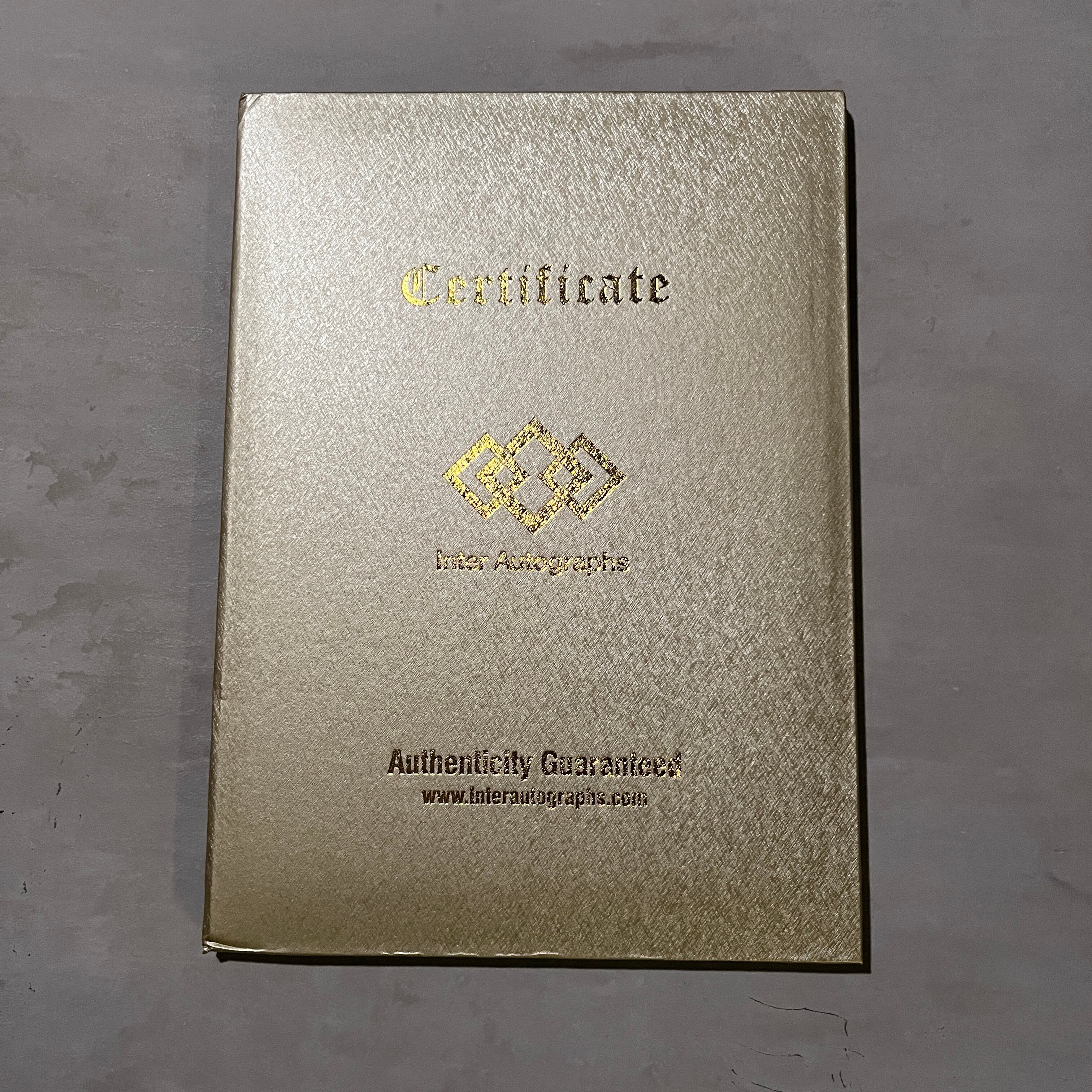 鑑定書】レスター ジェレミーヴァーディ サイン入り 鑑定書】レスター ジェレミーヴァーディ サイン入り