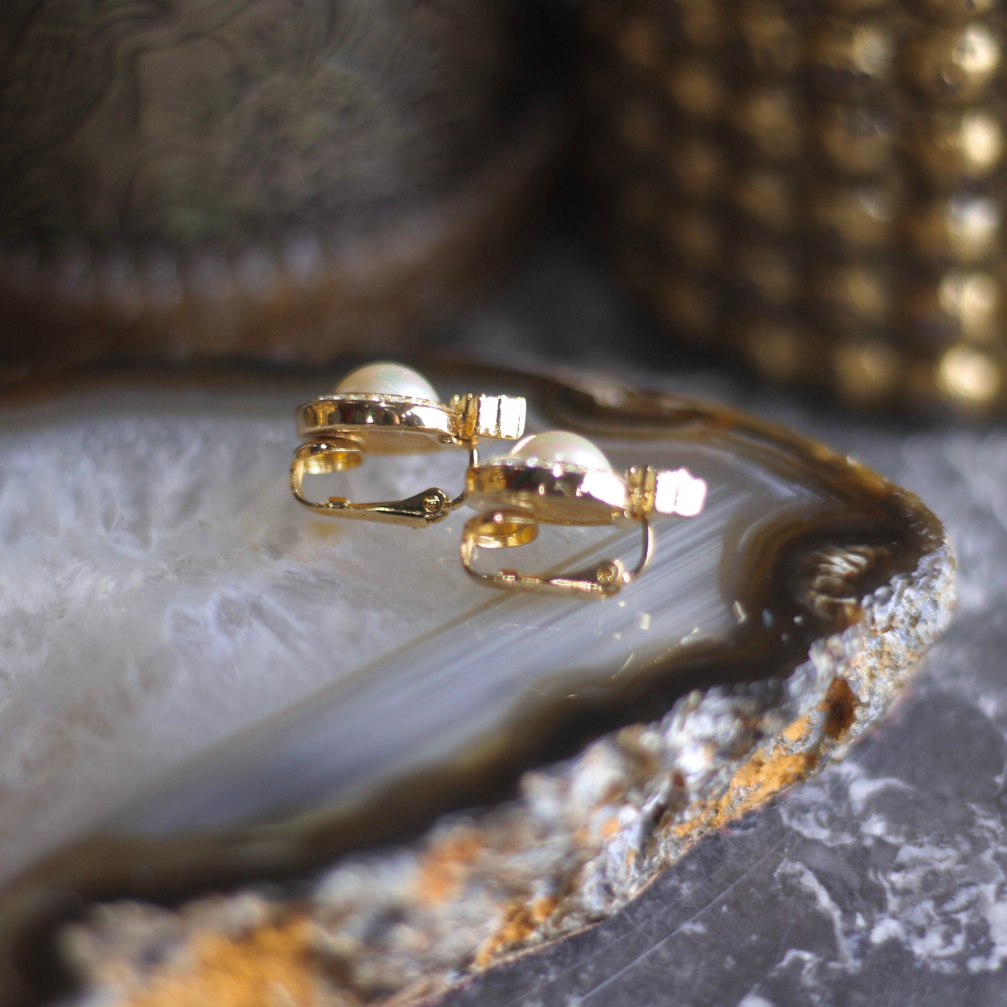 Christian Dior BlJOUX PEARL DESIGN RETRO NECKLACE EARCLIPS SET