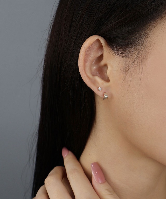 S925 Metal zirconia pierce set (P55)