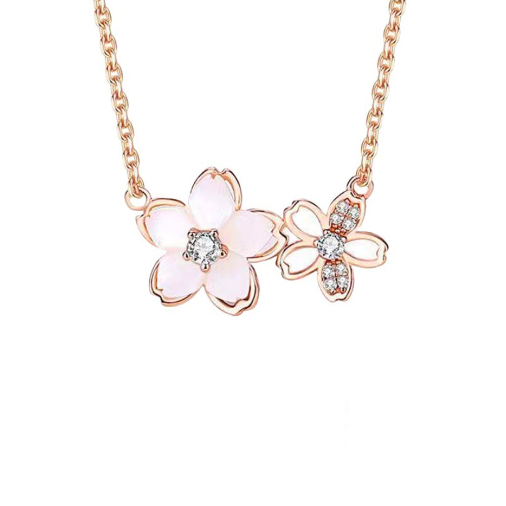 10本入り】桜 ネックレス アクセサリー 花 ピンクゴールド シルバー