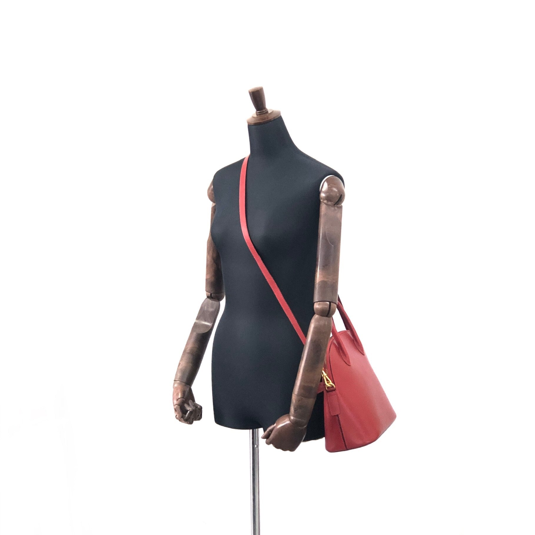 CELINE セリーヌ レザー ブガッティ 2WAY ショルダーバッグ レッド CELINE セリーヌ レザー ブガッティ 2WAY ショルダーバッグ レッド